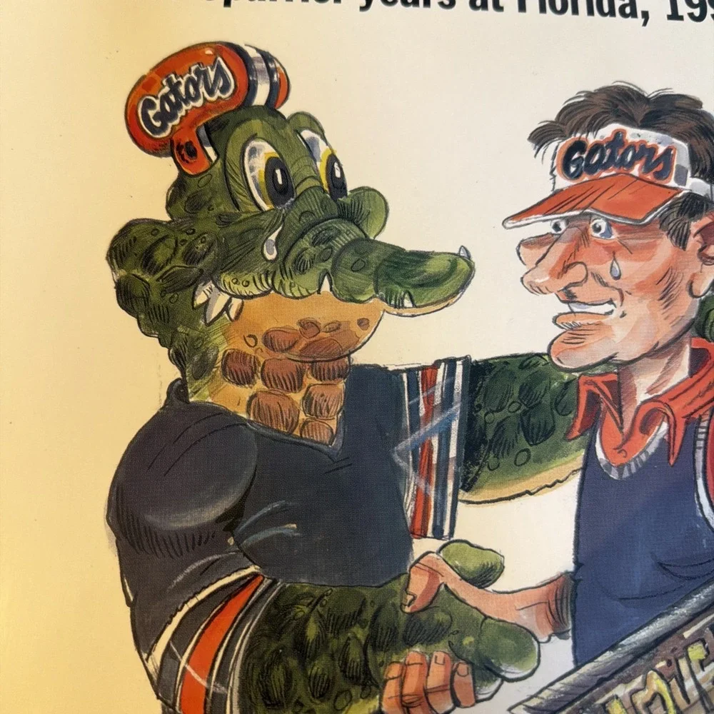 Cal Warlick Steve Spurrier Head Ball Coach Florida Gators Framed Print 2002